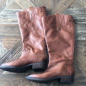 Sam Edelman Penny Wide Calf Boots 7 1/2 Brown